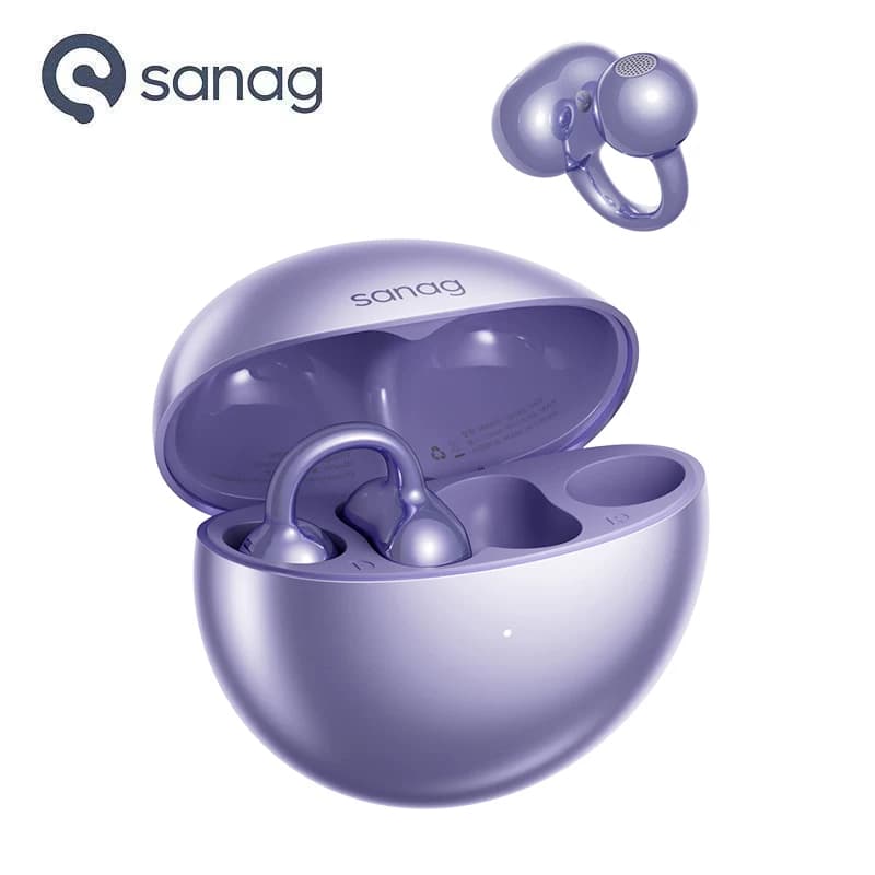 SANAG塞那 蓝牙耳机耳夹式AI翻译机S6SUltra星芒紫