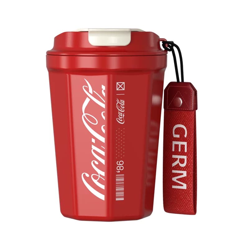 GERM可口可乐联名款菱形咖啡杯红390ml