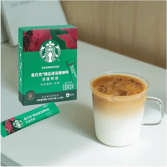 星巴克(Starbucks)速溶咖啡黑咖啡 重度烘焙2.3g*10条*2盒,详情图 3