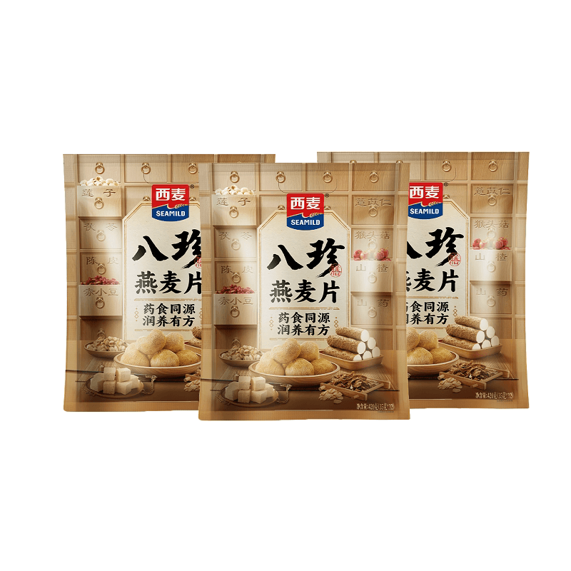 西麦 八珍燕麦片420g*3袋（35g*12/袋）
