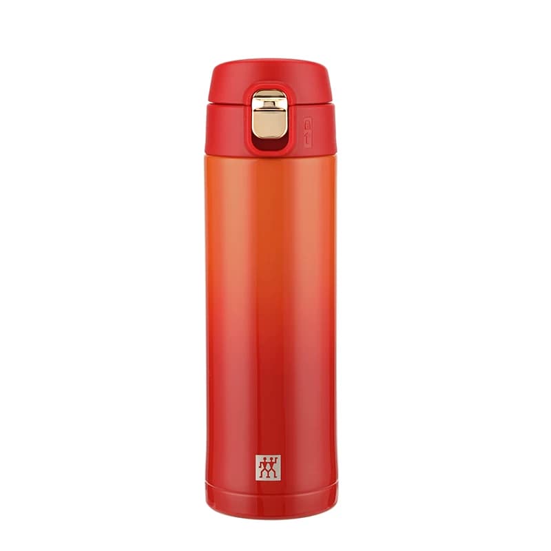 双立人真空保温弹跳杯石榴红430mL