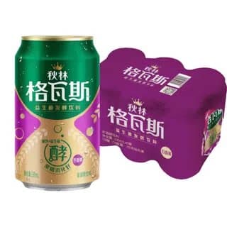 秋林格瓦斯面包发酵饮料百香果味330ml*6罐