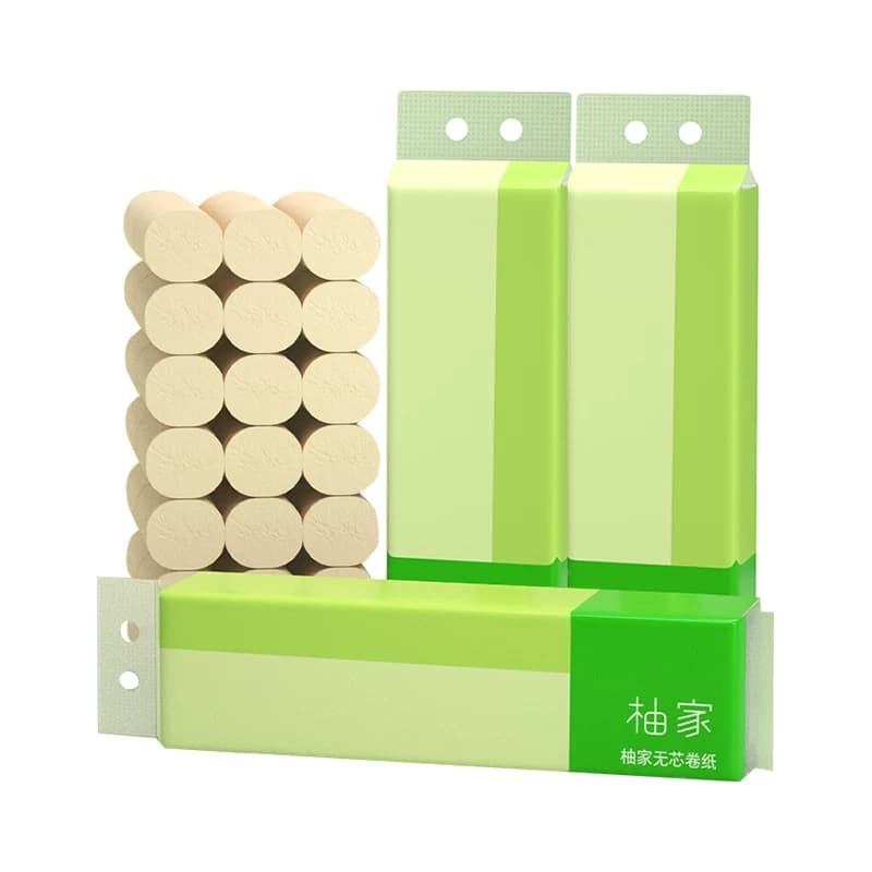 柚家无芯卷纸 共3提30卷 70克/卷 10卷/提 4层