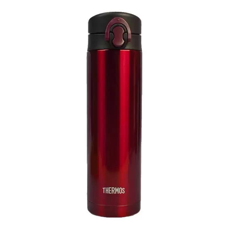 膳魔师(THERMOS)保温杯304不锈钢 500ml大容量弹盖红色JNF-500
