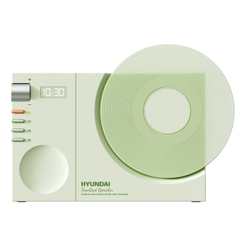HYUNDAI时光黑胶唱片时钟蓝牙音箱YH-F170