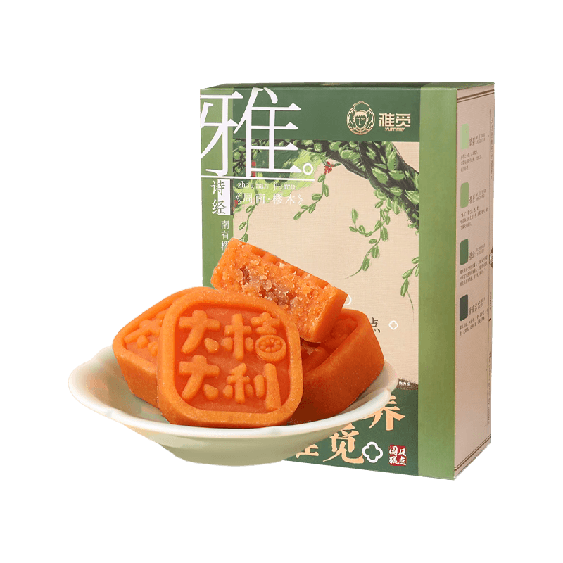 雅觅大桔大利·桔子绿豆糕280g（35g*8枚）