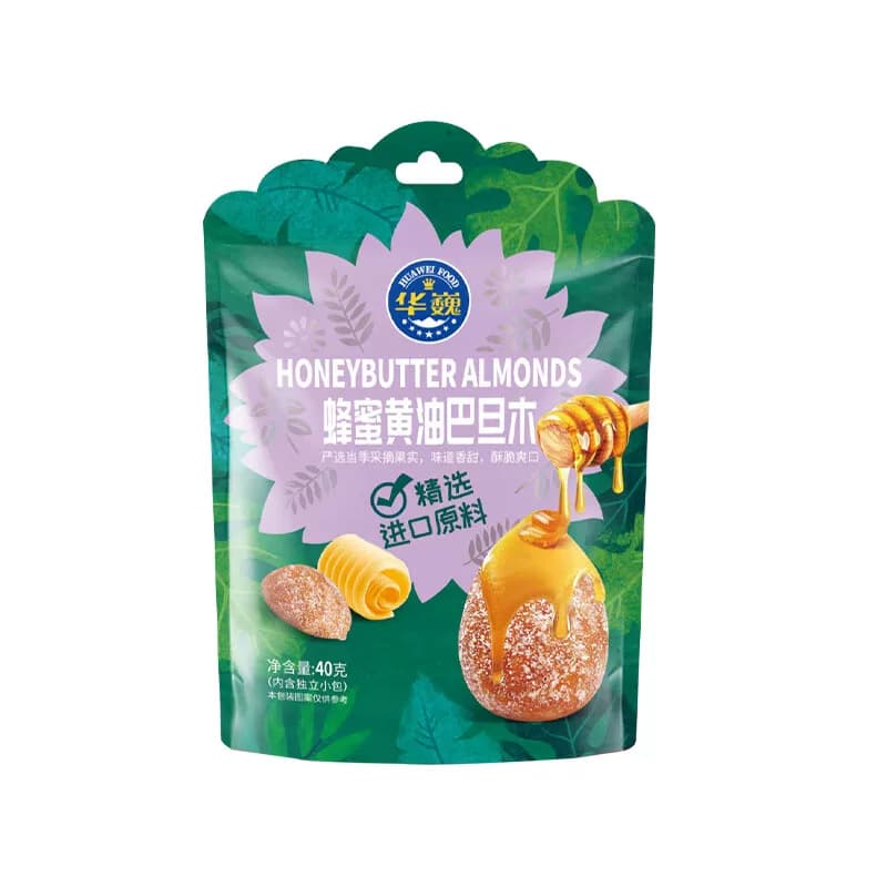 华巍蜂蜜黄油巴旦木40g*2 炒货零食小吃解馋下午茶食品每日坚果