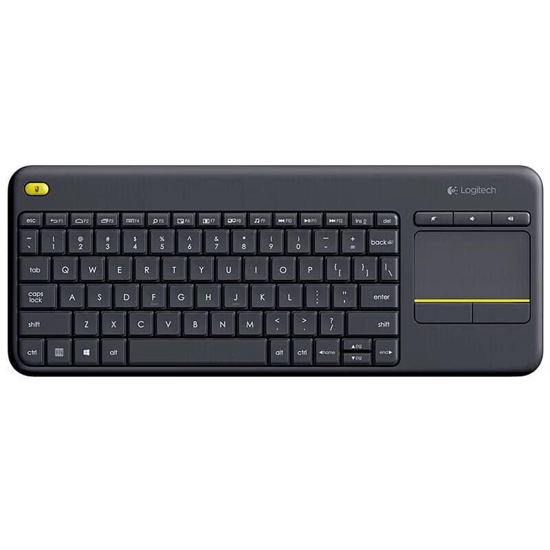 罗技 办公长续航键盘带2.4G接收器 无线键盘 黑色 K400Plus
