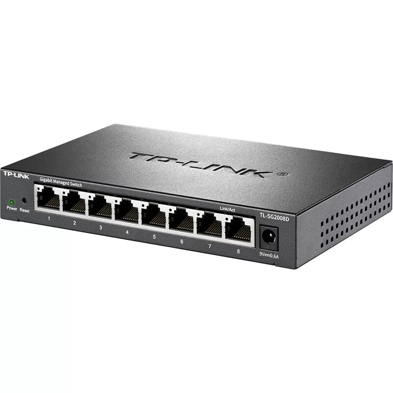 TP-LINK 8口全千兆交换机 Web网管云管理交换机 TL-SG2008D