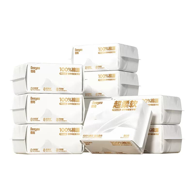 德佑Y棉赛尔抽取式50g洗脸巾80片/包*10包10030411单位：组