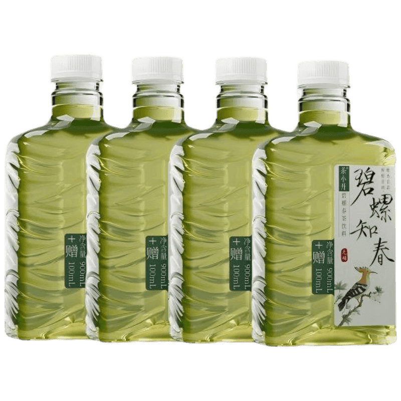 茶小开 茶饮料碧螺知春茶饮料1000ml*4瓶 0糖0脂大瓶解渴解腻饮品
