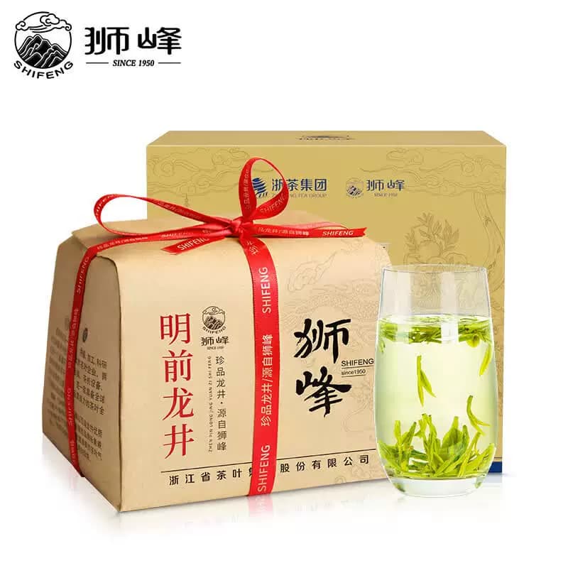 狮峰 龙井茶特级江南纸包250g  明前头采精选特级绿茶茶叶