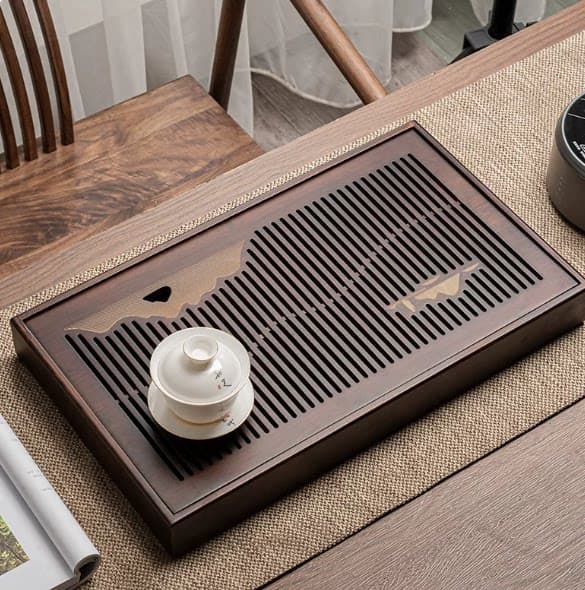 LIZHIJIUHENG 茶盘 中号山外山38×23×5.5cm 蓄水量1500ml 1个