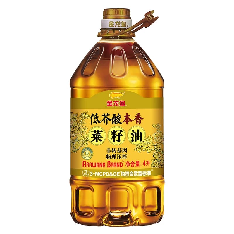 金龙鱼 食用油 低芥酸本香菜籽油4L