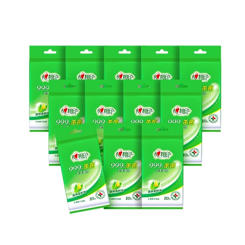 心相印杀菌湿巾10片独立装12包便携加厚