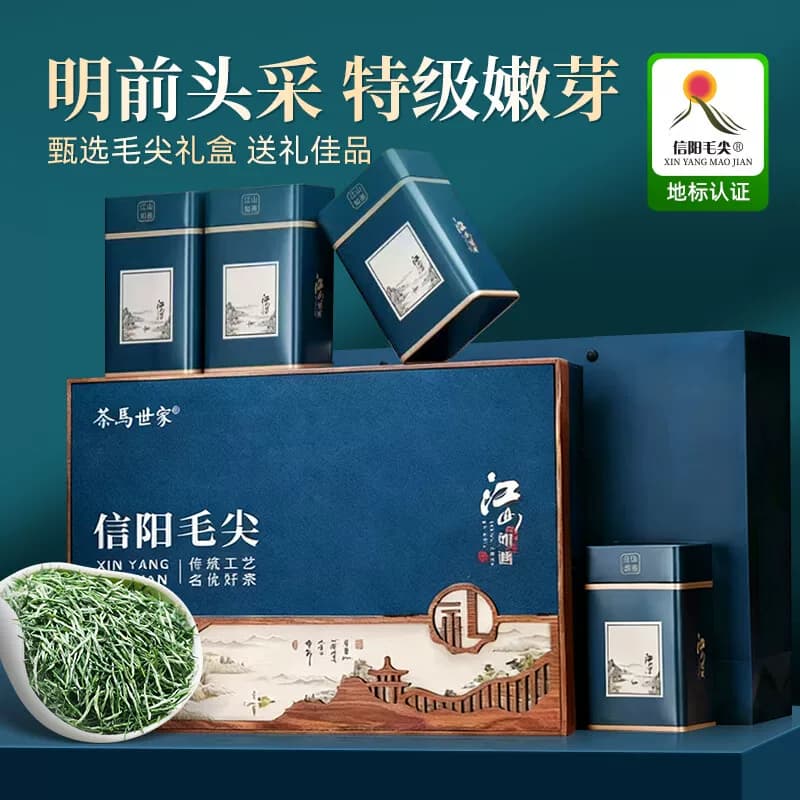 茶马世家®特级信阳毛尖江山如画礼盒装200g