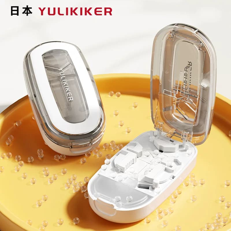 YULIKIKER多功能药盒二分之一三分之一四分之一精准切药器收纳盒,详情图 4