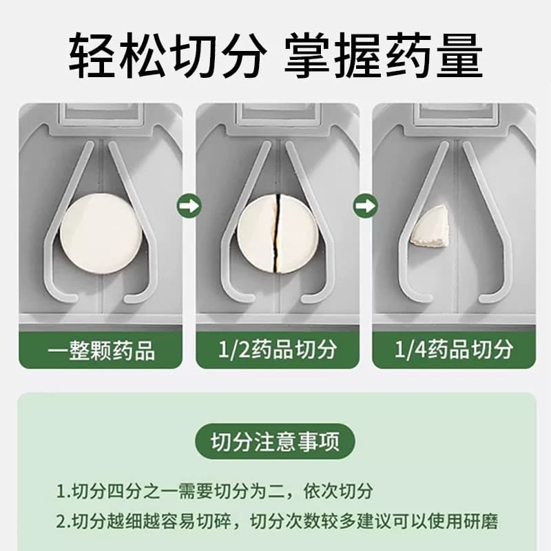 日本切药器一分二四分一便携式药盒储药盒精准切割剪,详情图 4
