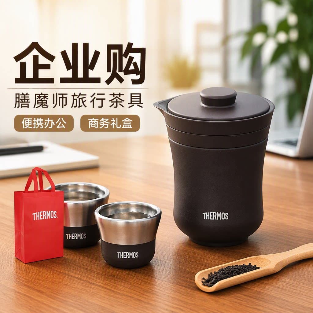 膳魔师旅行茶具便携办公户外保温茶壶茶杯商务礼盒TCMU,详情图 2