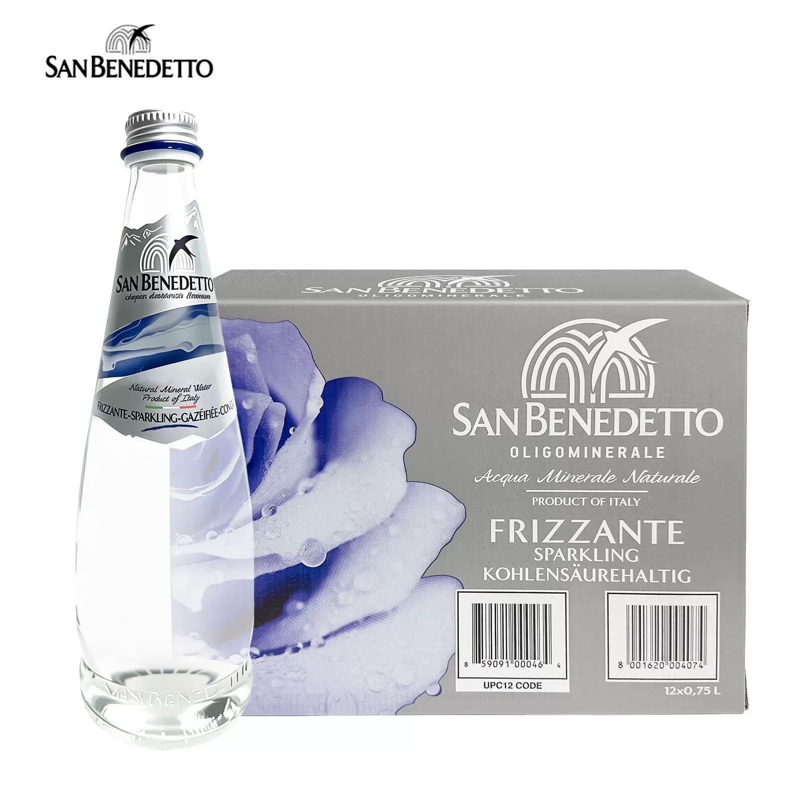 意大利原装进口SAN BENEDETTO圣碧涛充气天然饮用水750ml*12瓶,详情图 5