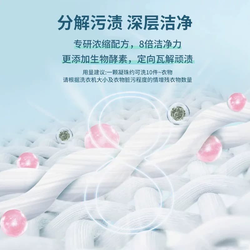 洗衣凝珠留香珠持久留香除菌洁净花香型多效五合一香氛洗衣液,详情图 5