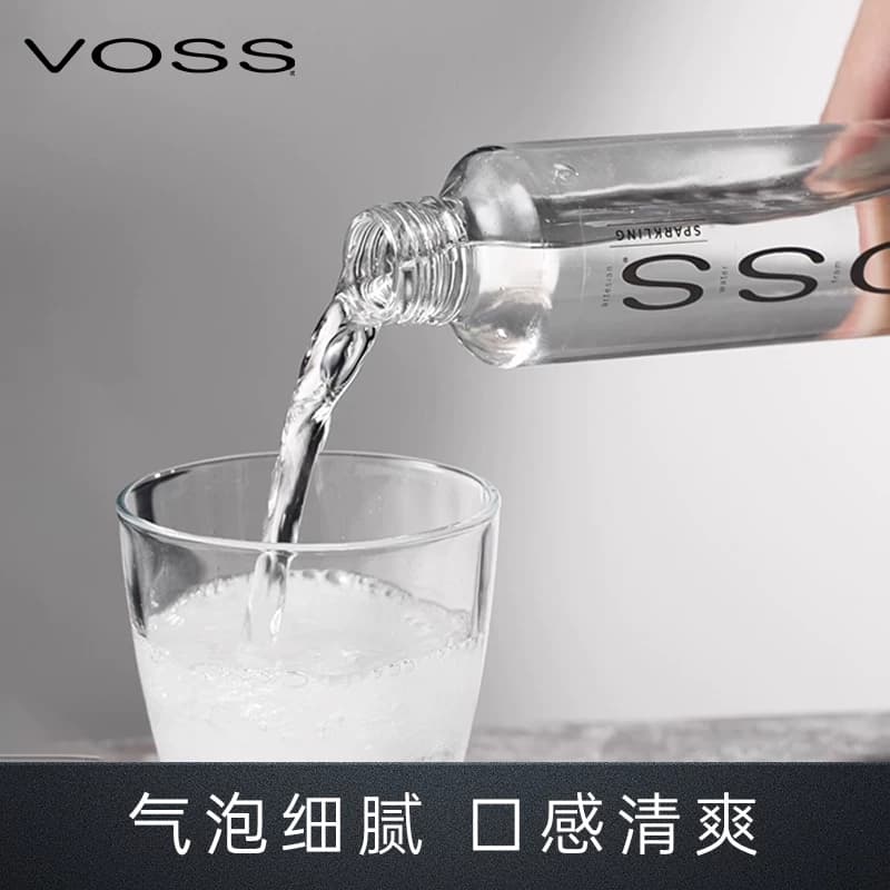 芙丝/VOSS挪威原装进口苏打水气泡水 含气375ml*6瓶(玻璃瓶)整箱,详情图 4