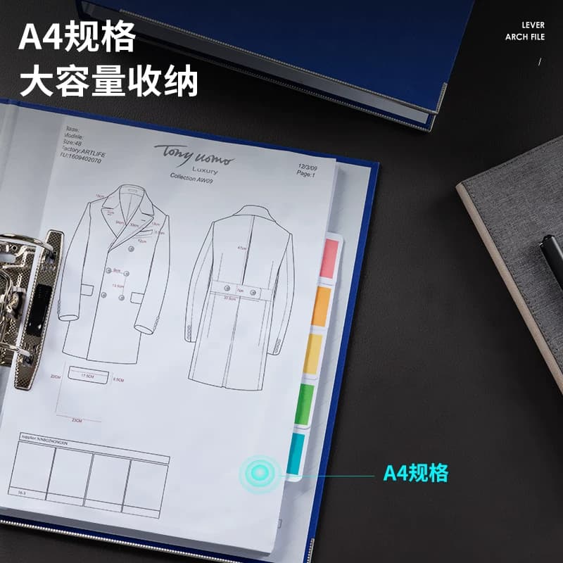 【多个装】得力文件夹快劳夹加厚6/30个装打孔穿孔快劳夹收纳整理夹A4双孔合同插页快劳活页夹可打洞可拆卸,详情图 2