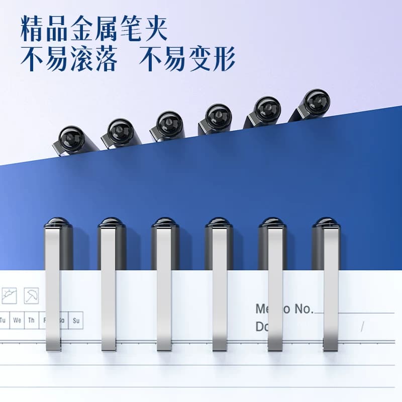得力直液笔0.5mm中性笔全针管直液式S656走珠笔大容量直液式黑笔蓝色红色办公商务签字笔学生刷题备考考试笔,详情图 5