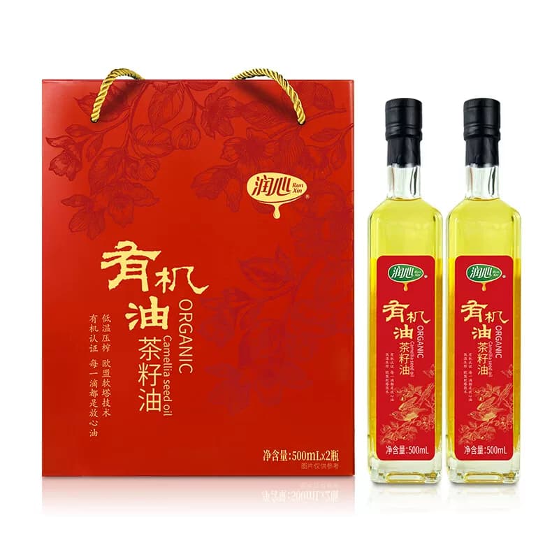 润心有机山茶油礼盒500ml*2