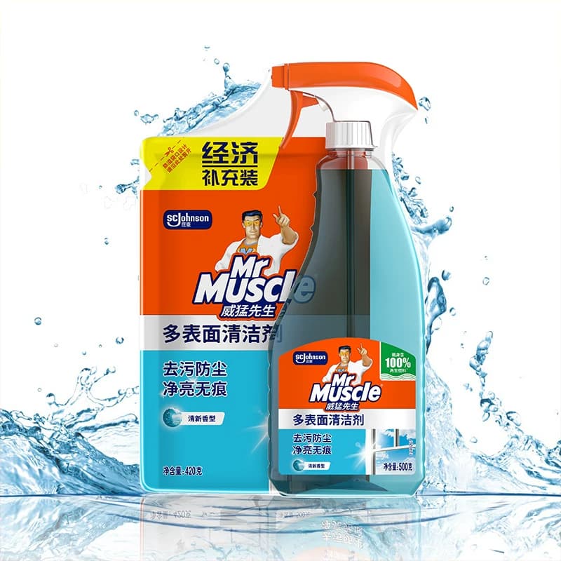威猛先生玻璃清洁剂500g+420g补充装
