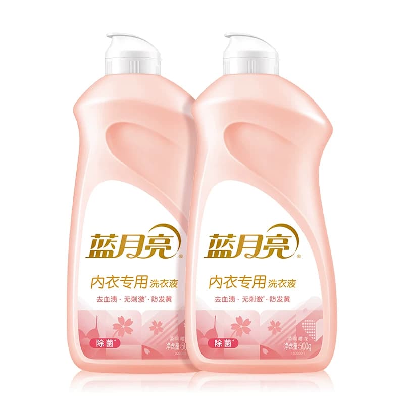 蓝月亮柔润樱花内衣专用洗衣液翻盖装500g*2