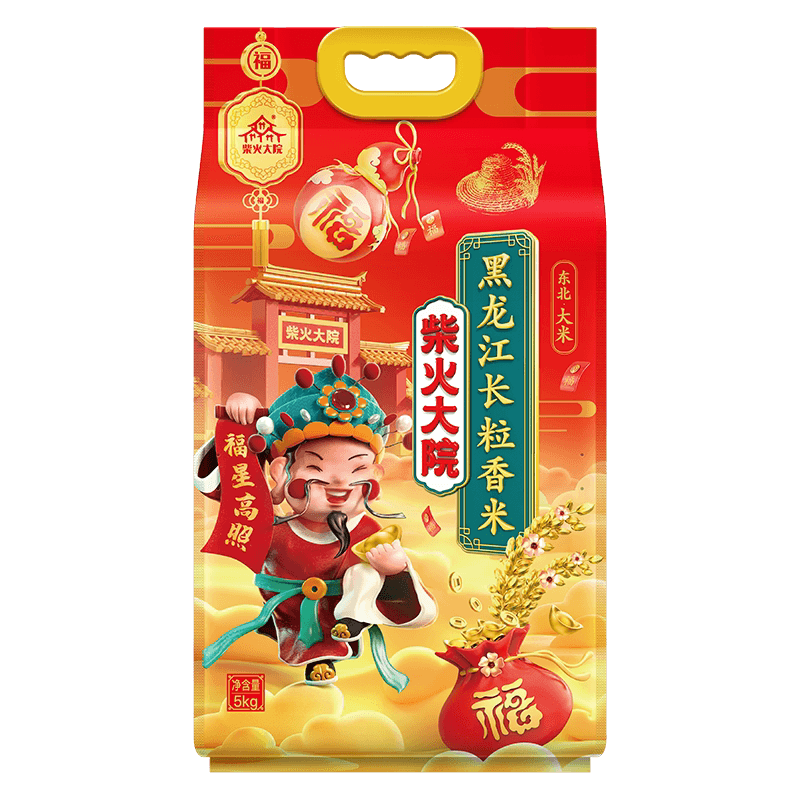 柴火大院 财火大院 黑龙江长粒香米5kg