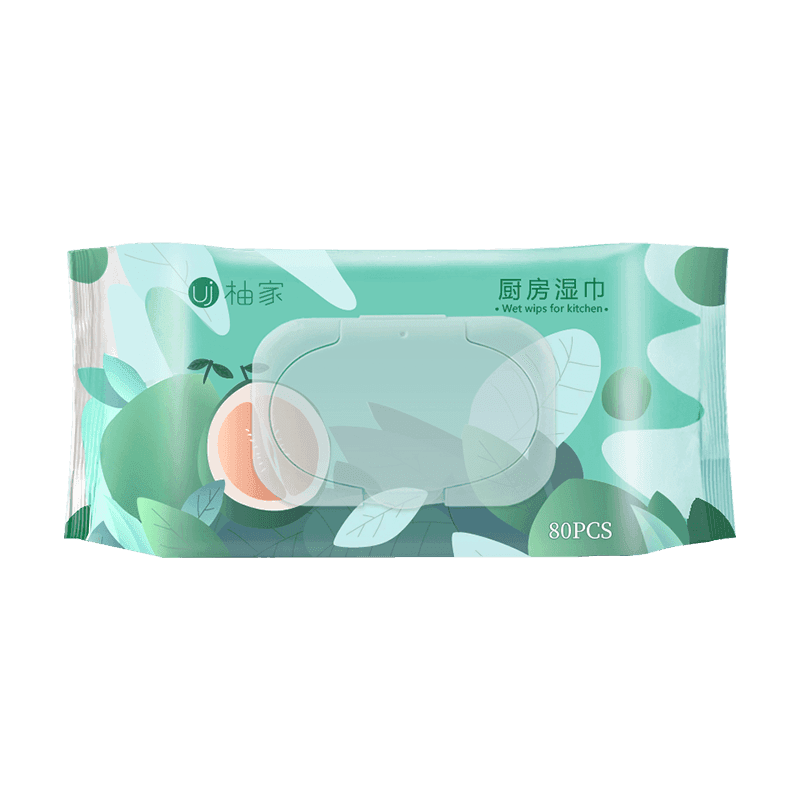 柚家厨房湿巾 200*250mm  80片/包  共3包