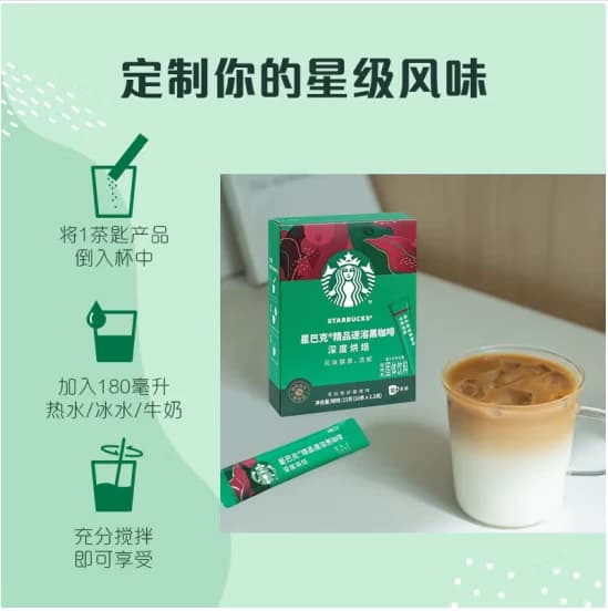 星巴克(Starbucks)速溶咖啡黑咖啡 重度烘焙2.3g*10条*2盒,详情图 5