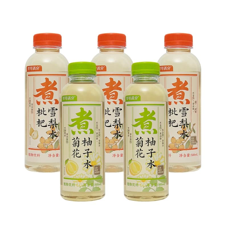 可可满分枇杷雪梨水500ml*3入 +菊花柚子水500ml*2入