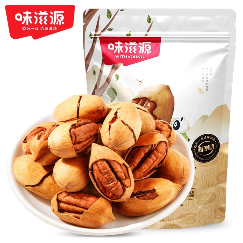 味滋源 碧根果258g袋装奶油味每日坚果炒货长寿果干果休闲零食
