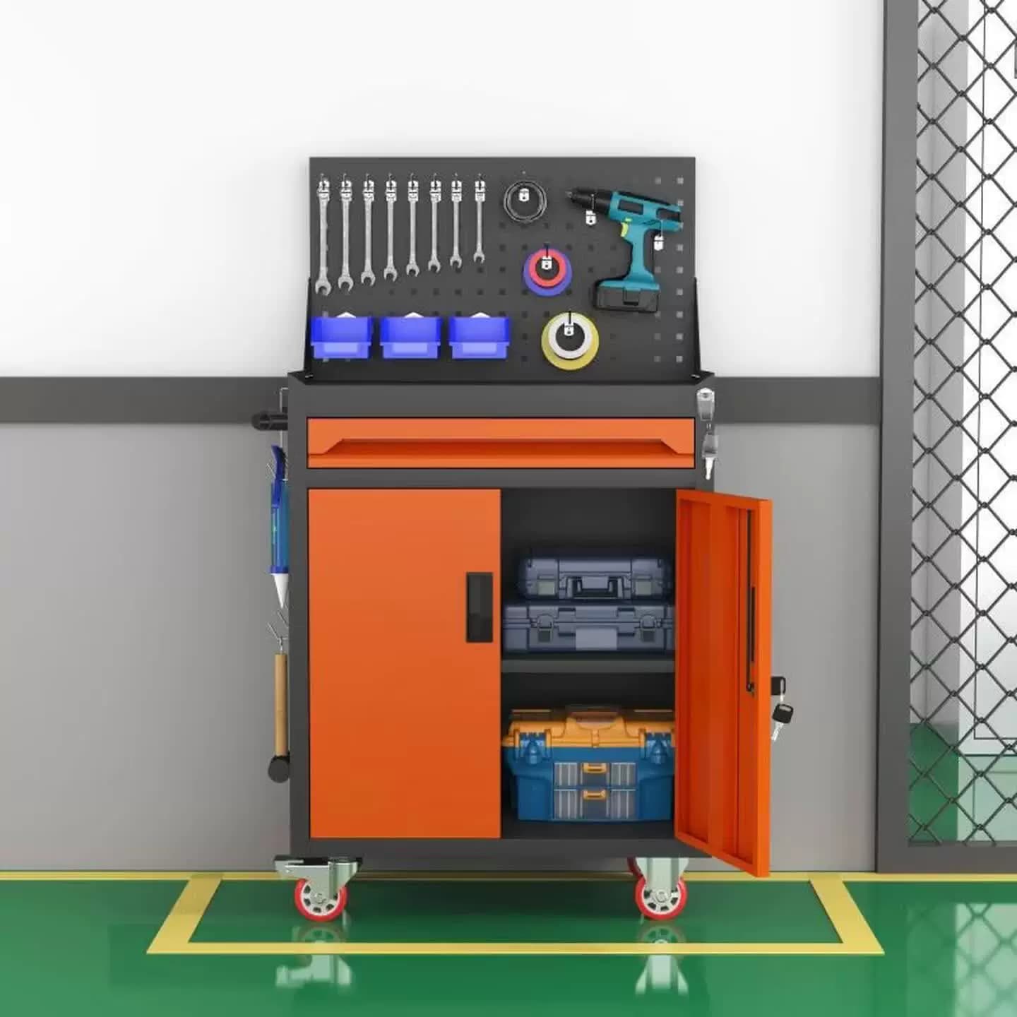 五金重型工具车汽修工具车小推车工厂车间用移动多功能维修