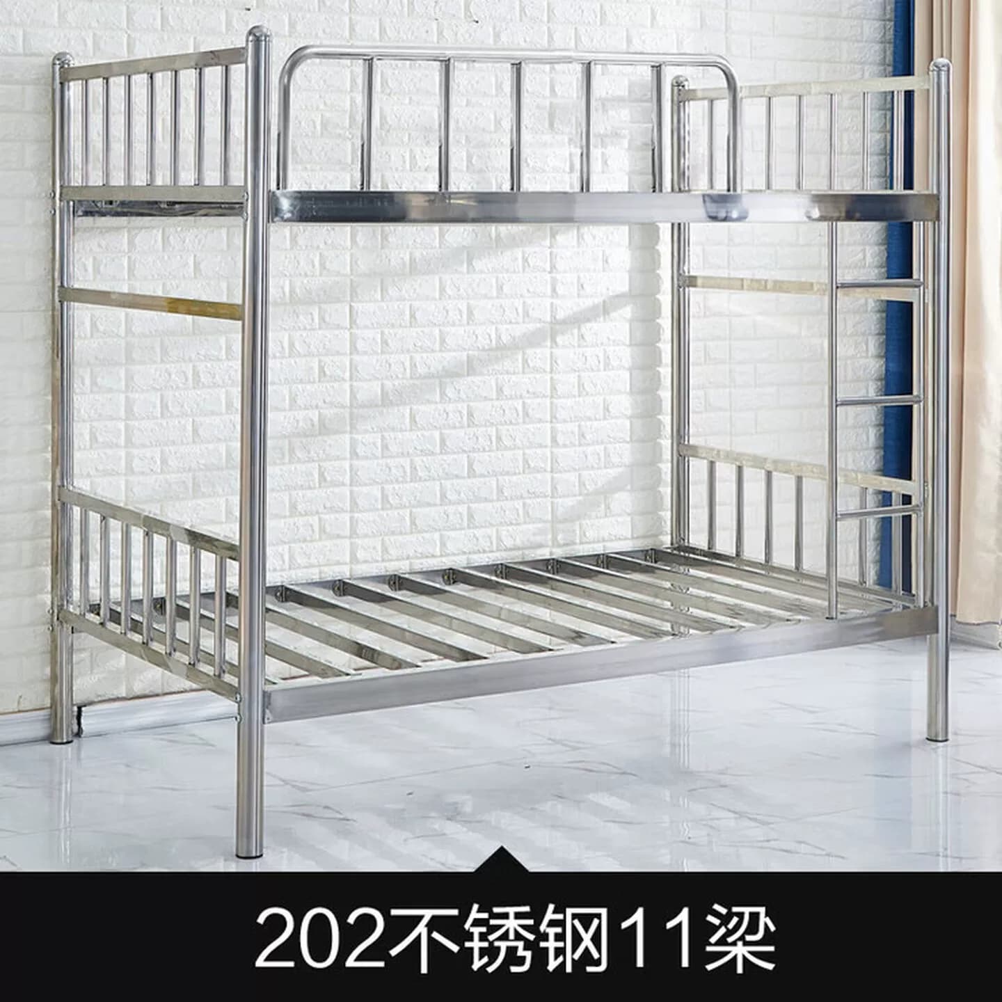 304不锈钢双层床上下床高低床员工宿舍学生双层床上下铺不锈钢床