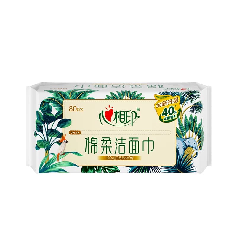 6XCD080（包装）心相印棉柔系列80片装洗脸巾6包装
