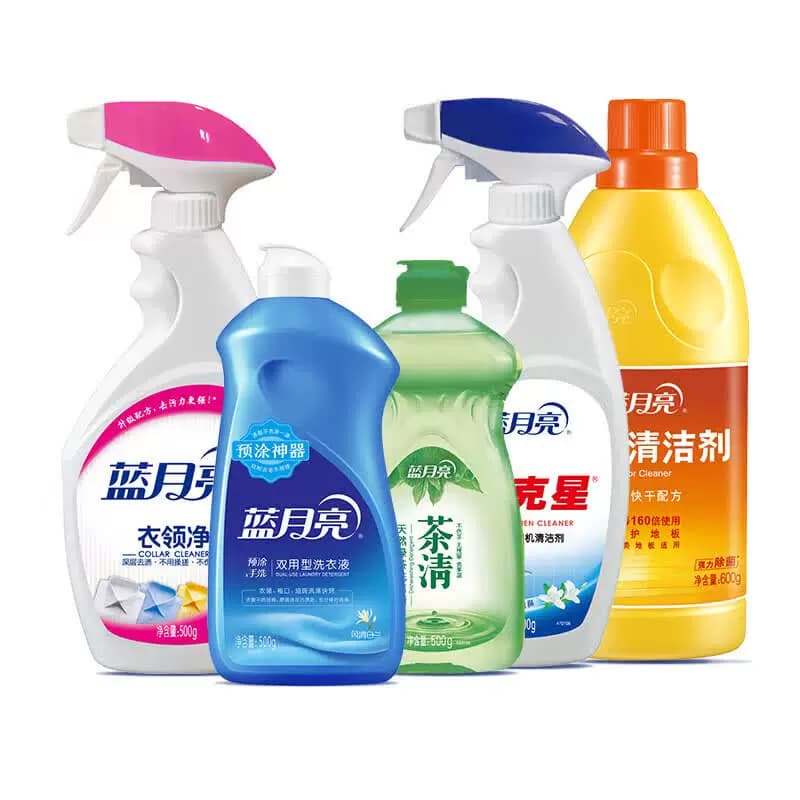 蓝月亮家庭清洁五件套81000736风清白兰洗洁精油污净领净清洁剂