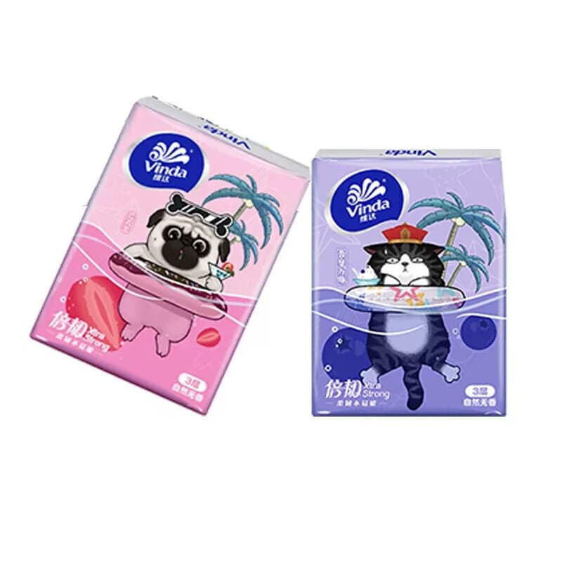 维达手帕纸吾皇万睡面巾纸3层8片10包/条*10条V0123-10单位：组