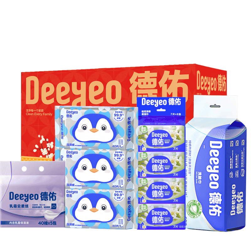 德佑洗脸巾/乳霜纸/湿厕纸/湿巾套装JXLD051106单位：套