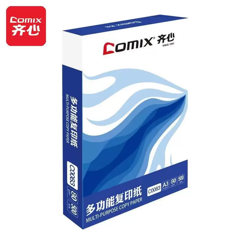 Comix/齐心 A3-80g复印纸 C0083-4 4包/箱 单位：箱