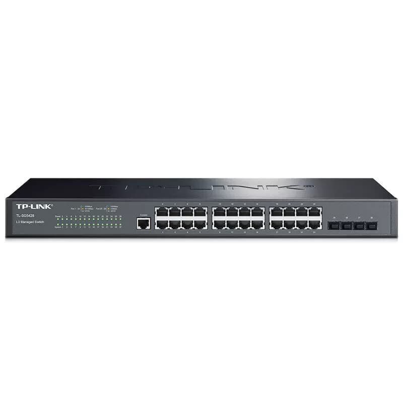 TP-LINK 24口全千兆交换机 三层网管企业级以太网交换机TL-SG5428