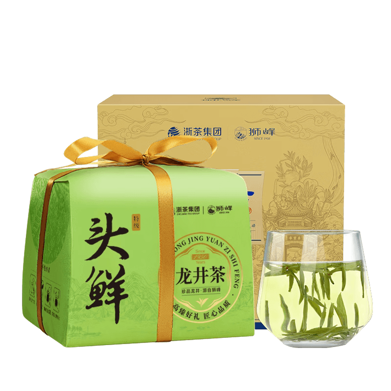 狮峰 龙井茶明前特级纸包200g 江南赋头鲜定制款明前头采绿茶茶叶