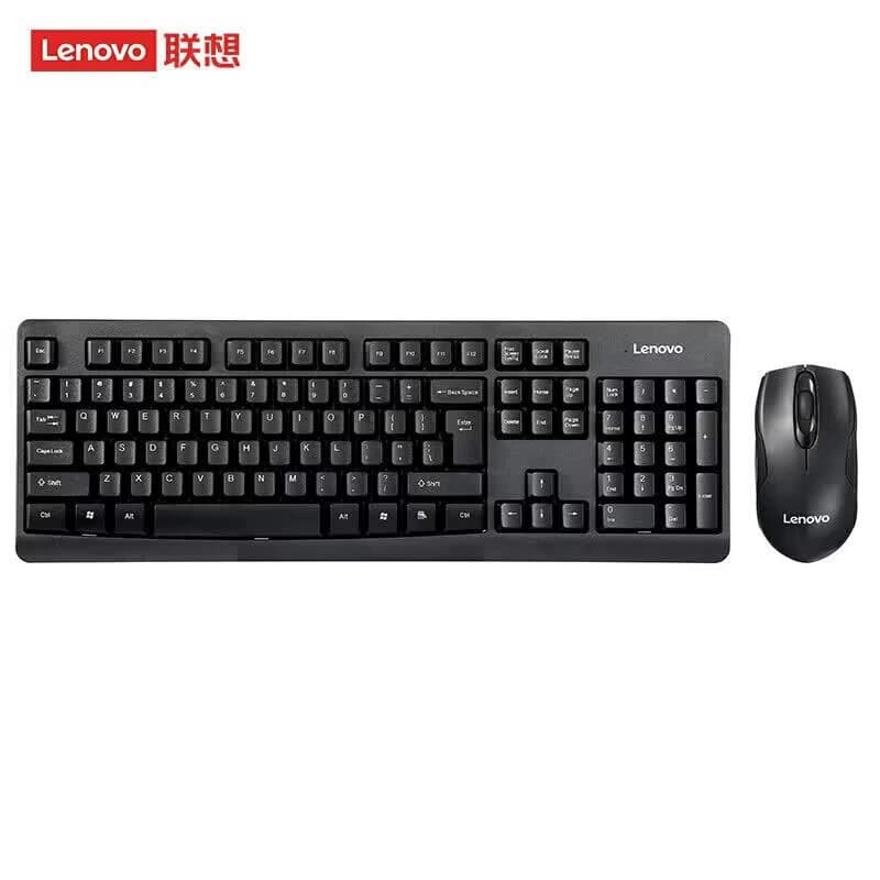 Lenovo/联想 商务办公鼠标键盘 无线键鼠套装 104键 黑色 KN101