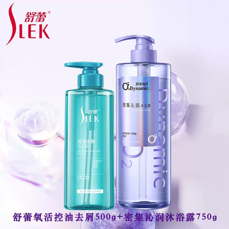 舒蕾氧活控油去屑洗发液500g+密集沁润沐浴露750g单位：套