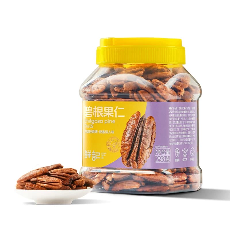 鲜记多巴胺罐装系列碧根果仁（奶油味）-DS682 1罐298g