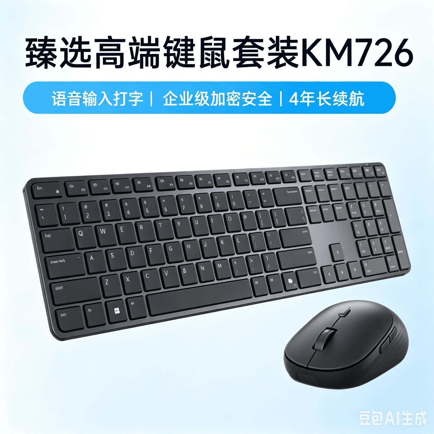 戴尔（DELL）无线键鼠套装蓝牙鼠标高薄键盘语音转文字KM726