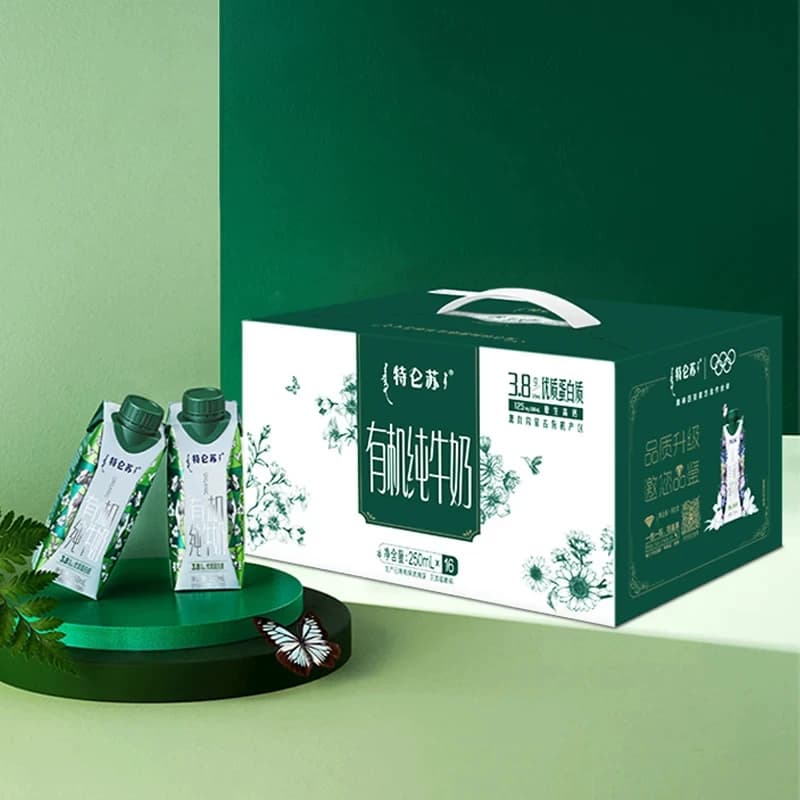 特仑苏有机纯牛奶全脂灭菌乳利乐梦幻盖250ml×16包（电商）H